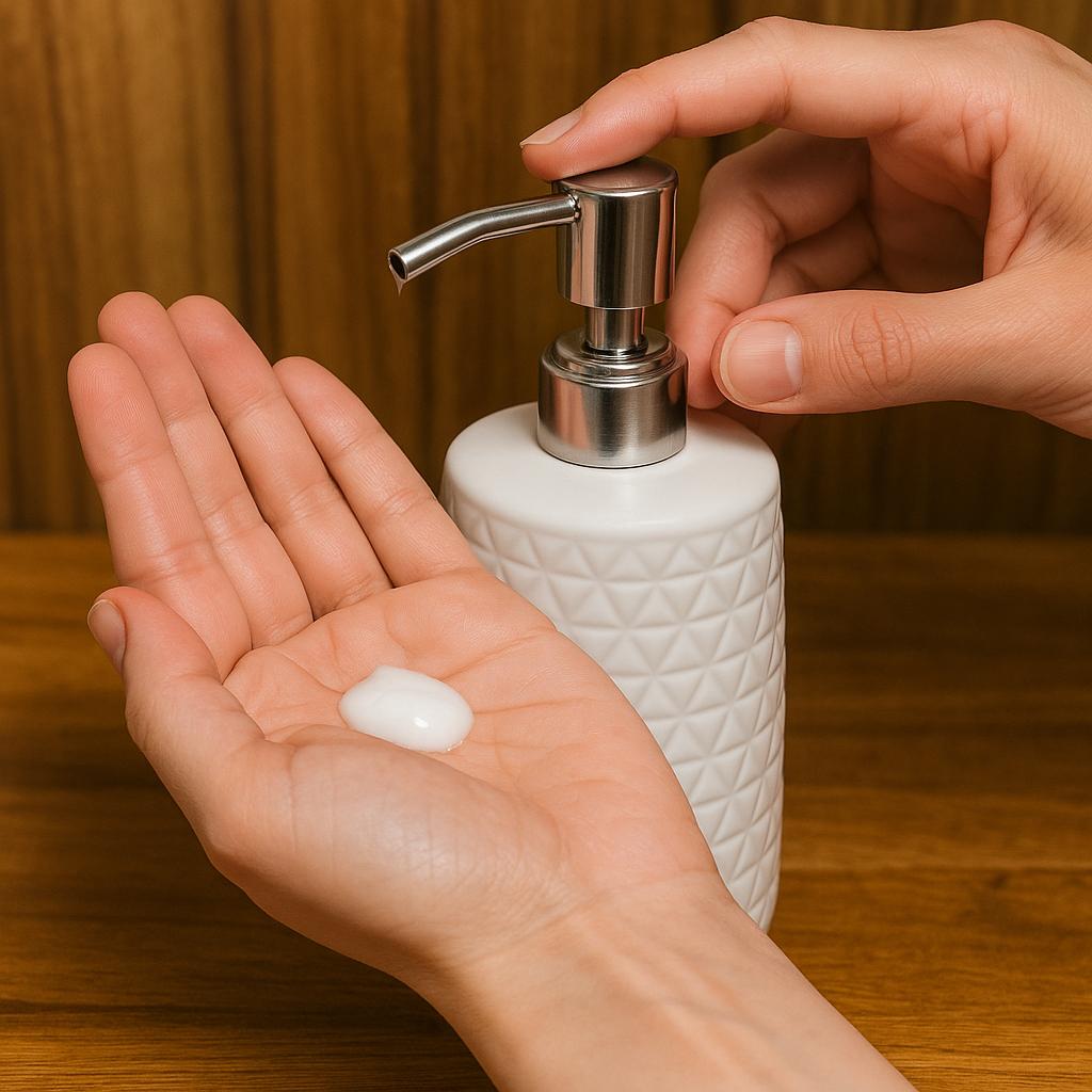 Sleek White Soap Dispenser