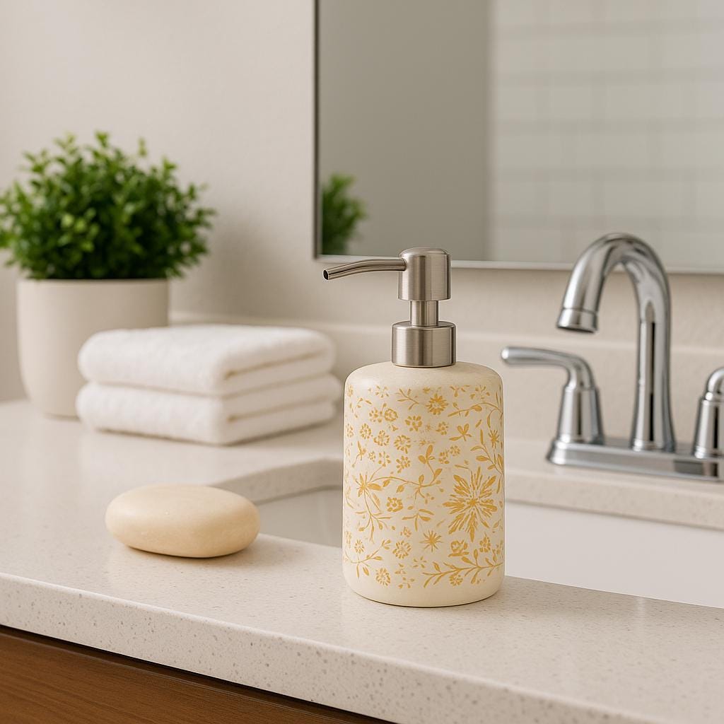 Vintage Floral Soap Dispenser