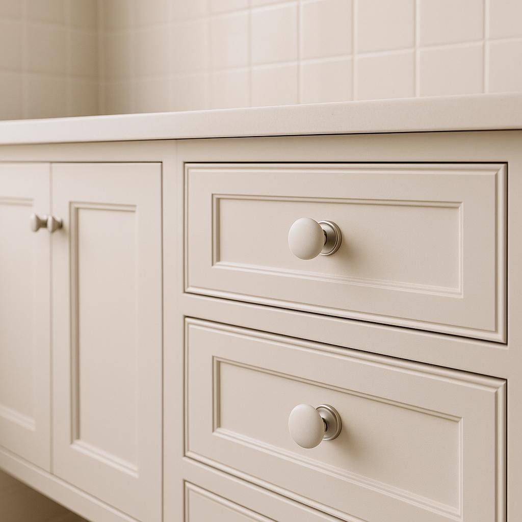 Elegant Ceramic Drawer Knob with Stainless Steel Base | Modern Furniture Hardware | Home Decor Accessory