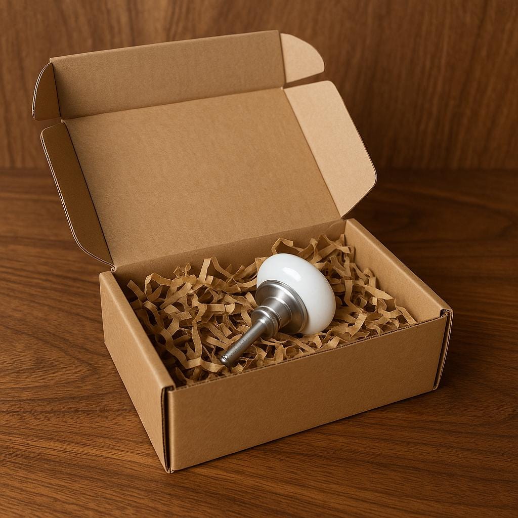 Elegant Ceramic Drawer Knob with Stainless Steel Base | Modern Furniture Hardware | Home Decor Accessory