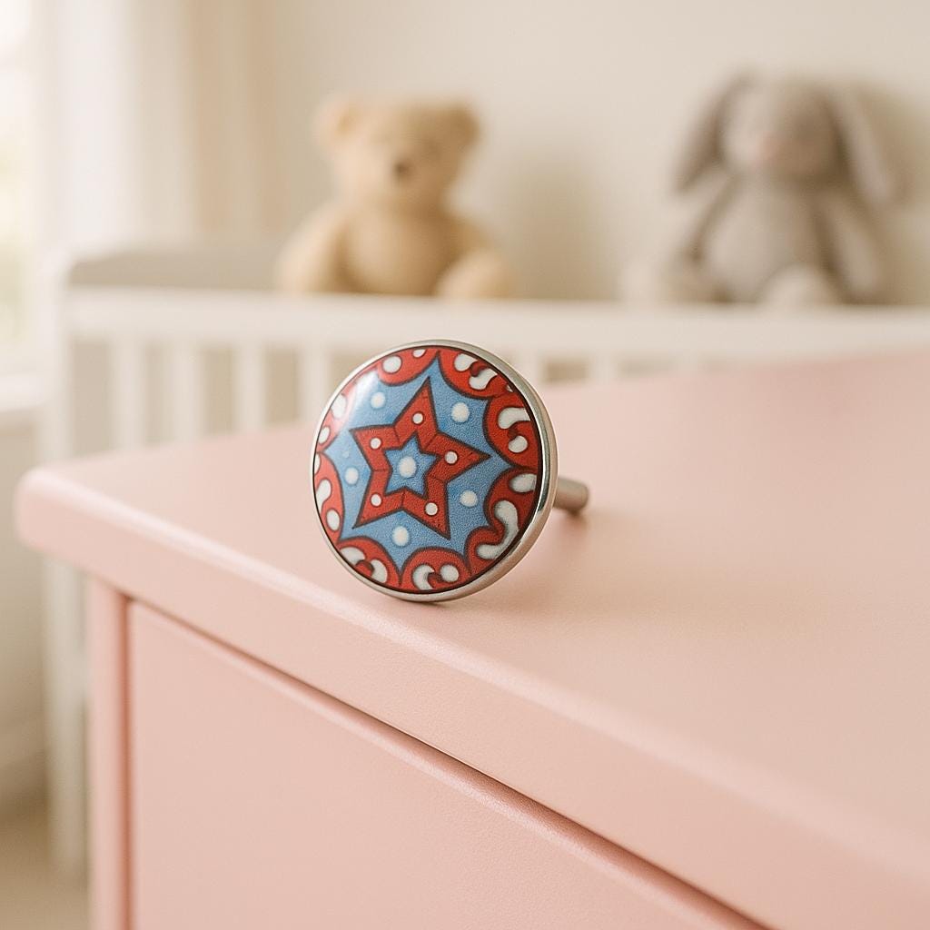 Star Pattern Ceramic Knobs Set