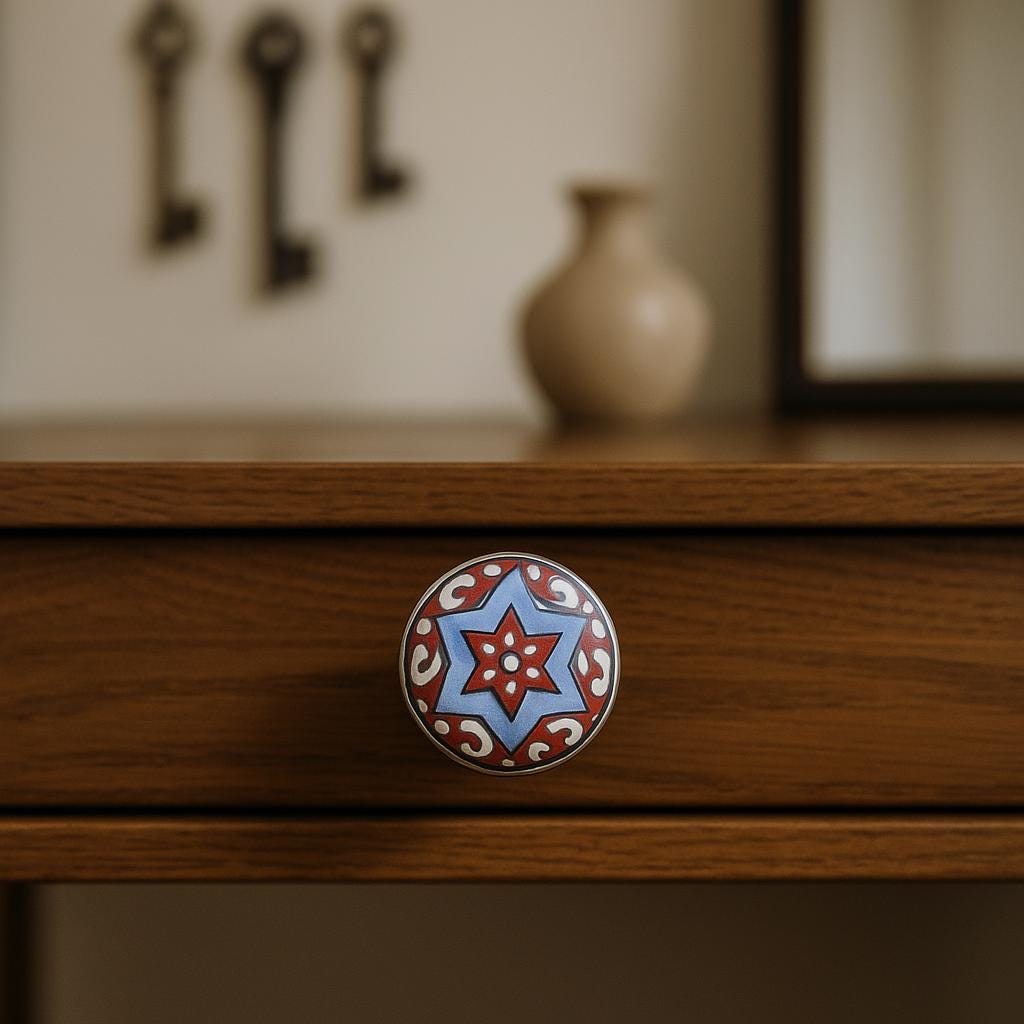 Star Pattern Ceramic Knobs Set