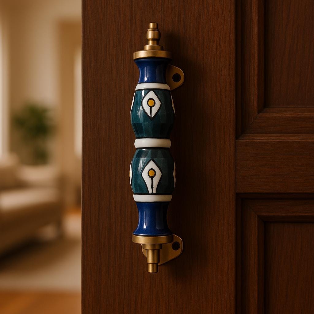 Artisan Blue-Green Door Handles