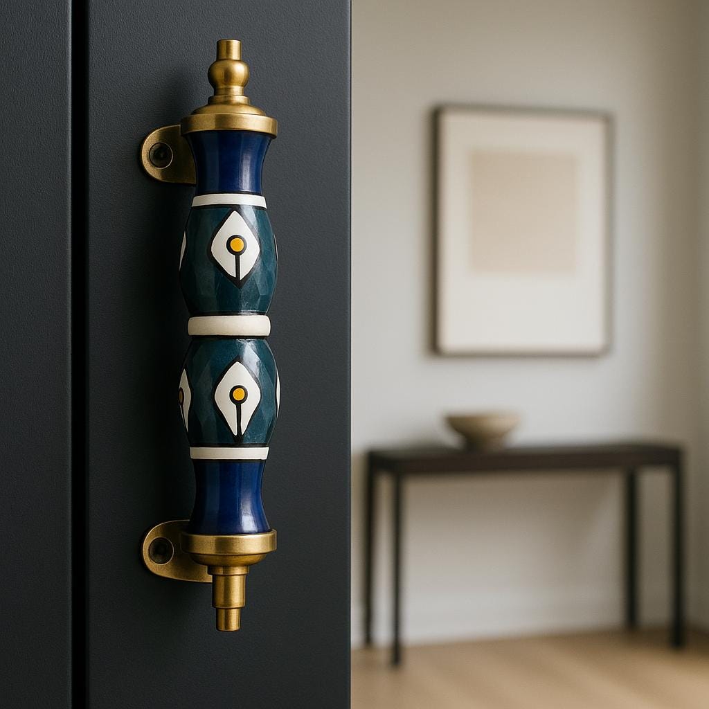 Artisan Blue-Green Door Handles