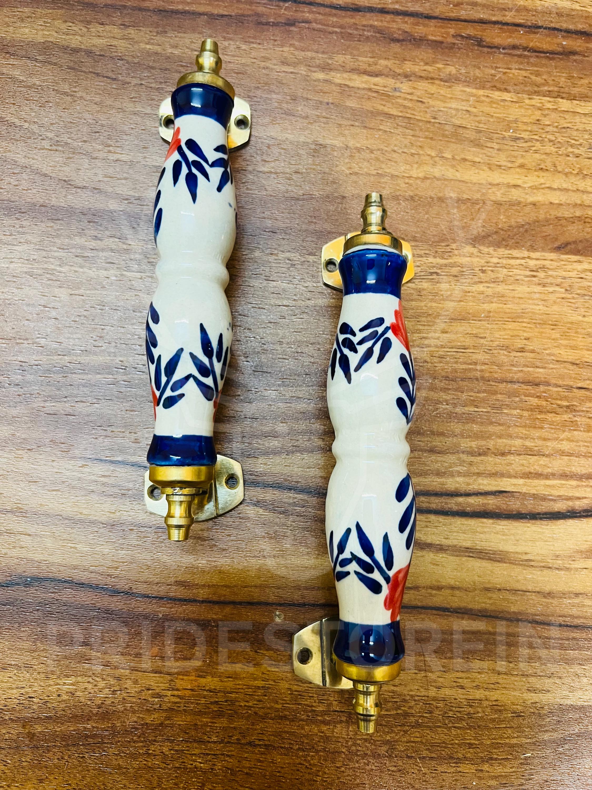Floral Brass Cabinet Handles