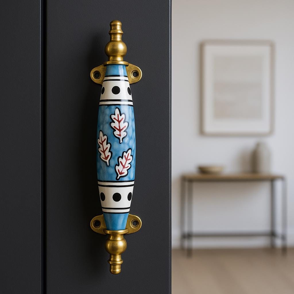 Royal Blue Ceramic Knobs Set