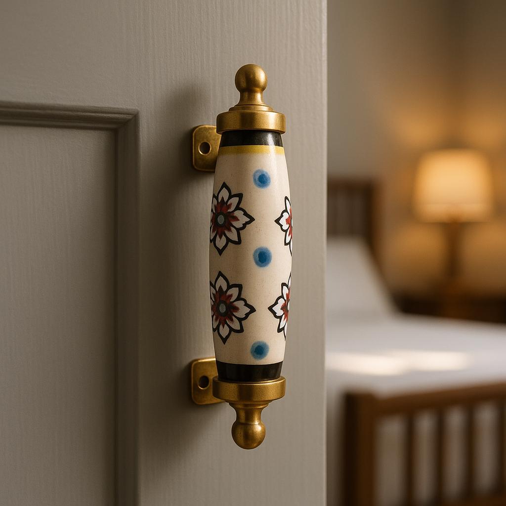 Elegant Floral Brass Handles