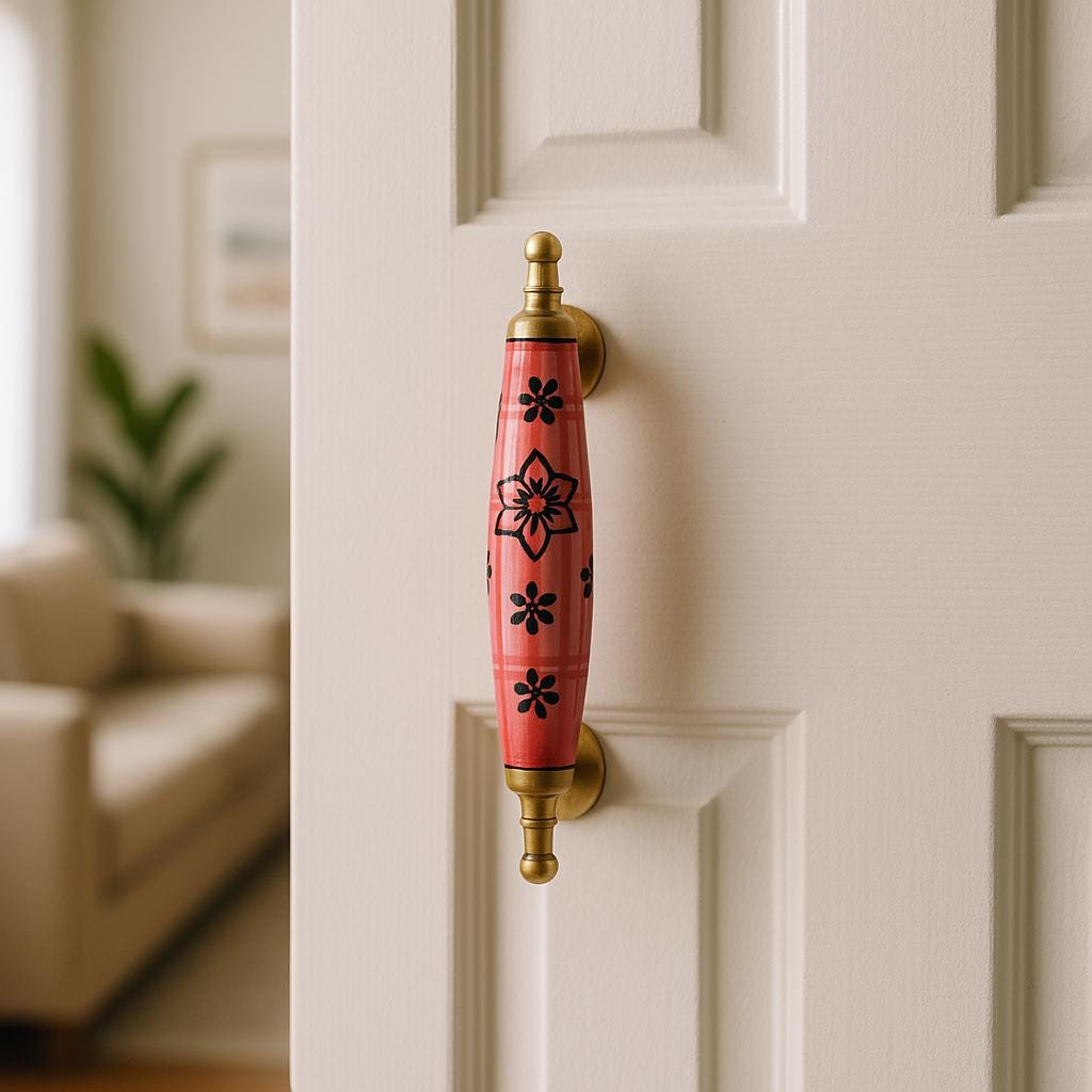 Floral Cabinet Handles Set