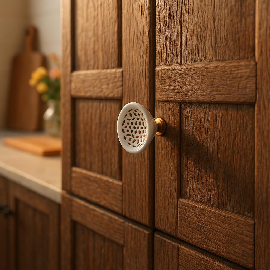 Chic Gold Ceramic Drain Cover