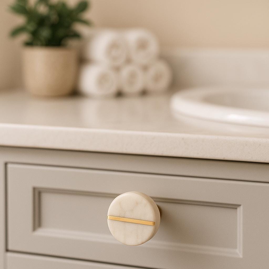Luxe Marble & Brass Knobs