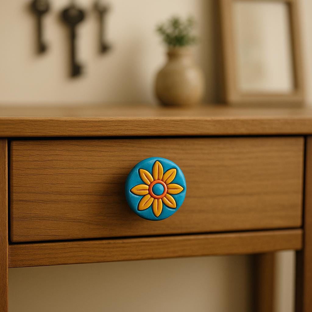 Colorful Ceramic Knobs Set 6