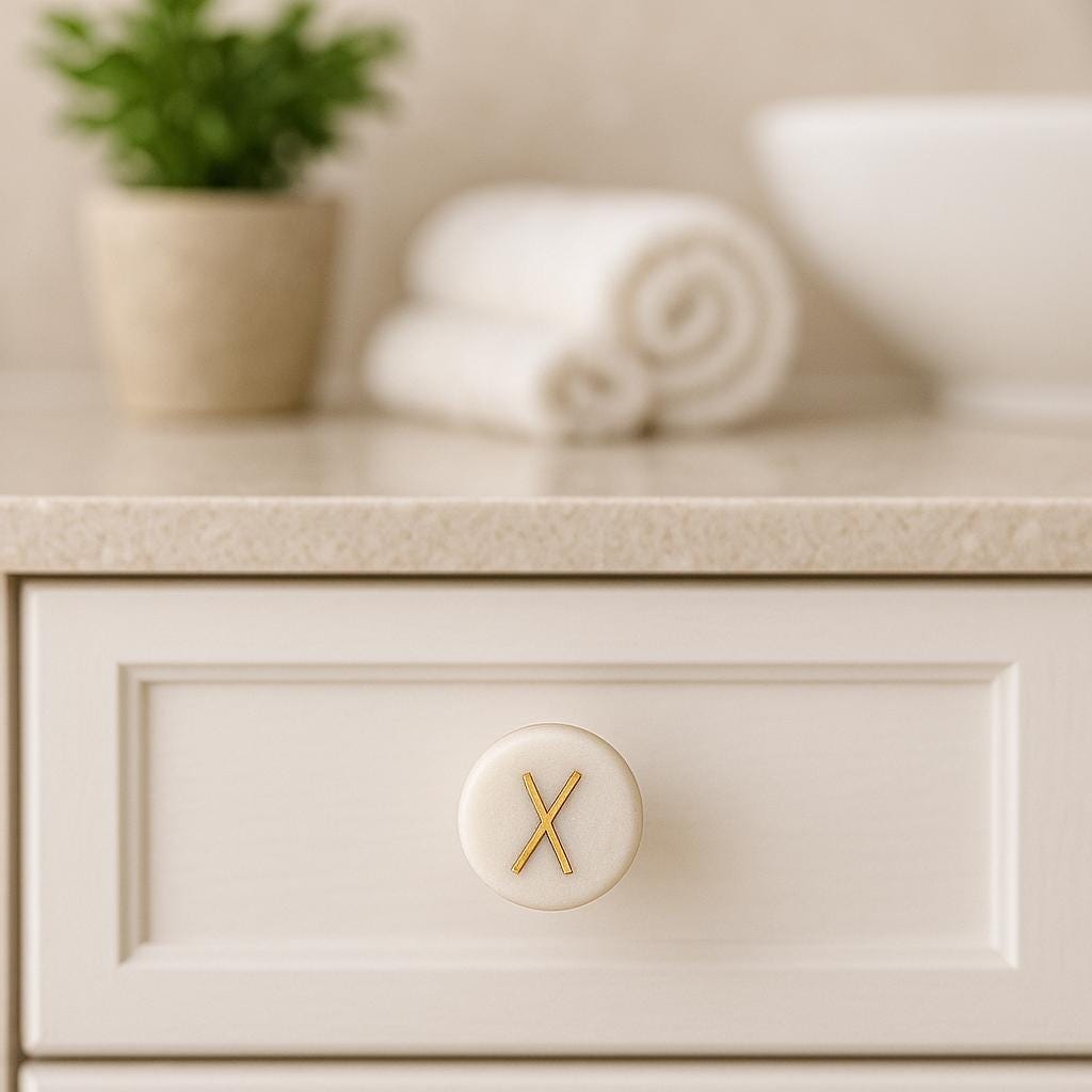 Chic Brass & Marble Drawer Pulls