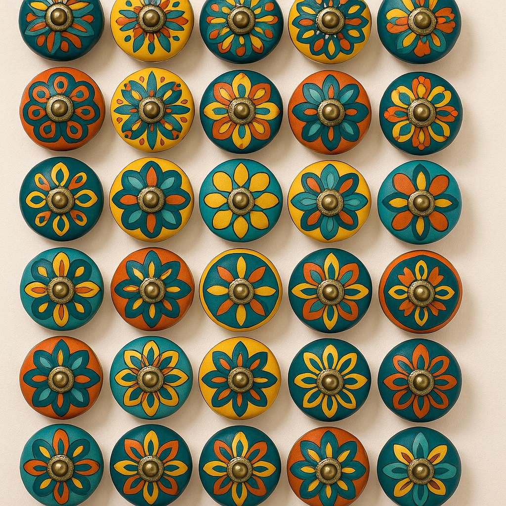 Boho Floral KnobsÑ28 Set