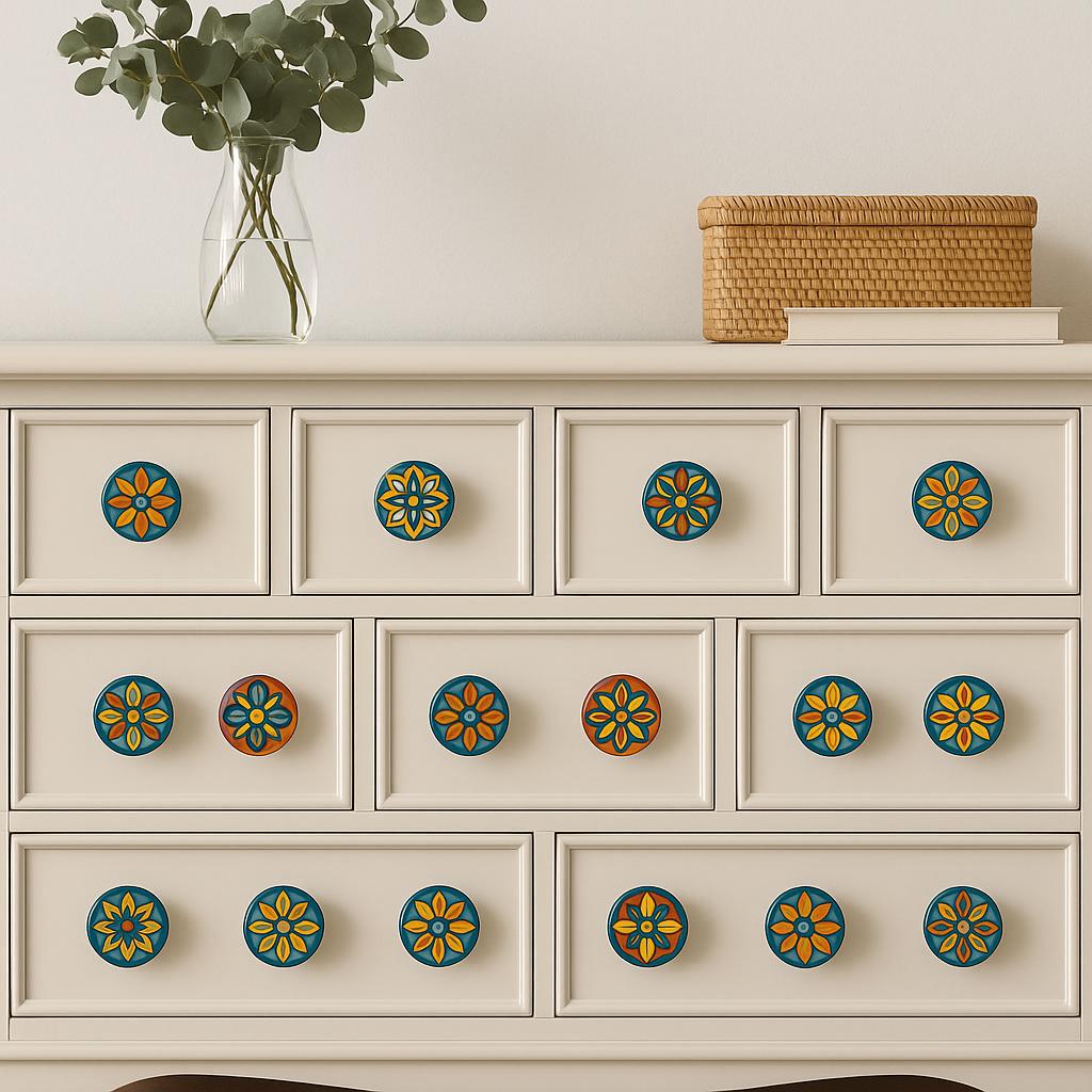 Boho Floral KnobsÑ28 Set