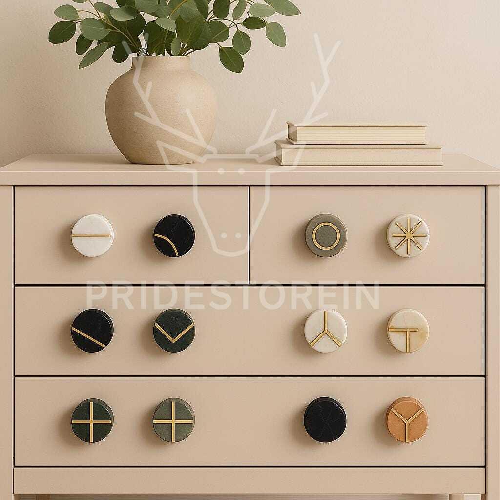 Elegant Gold Inlay Knobs Set