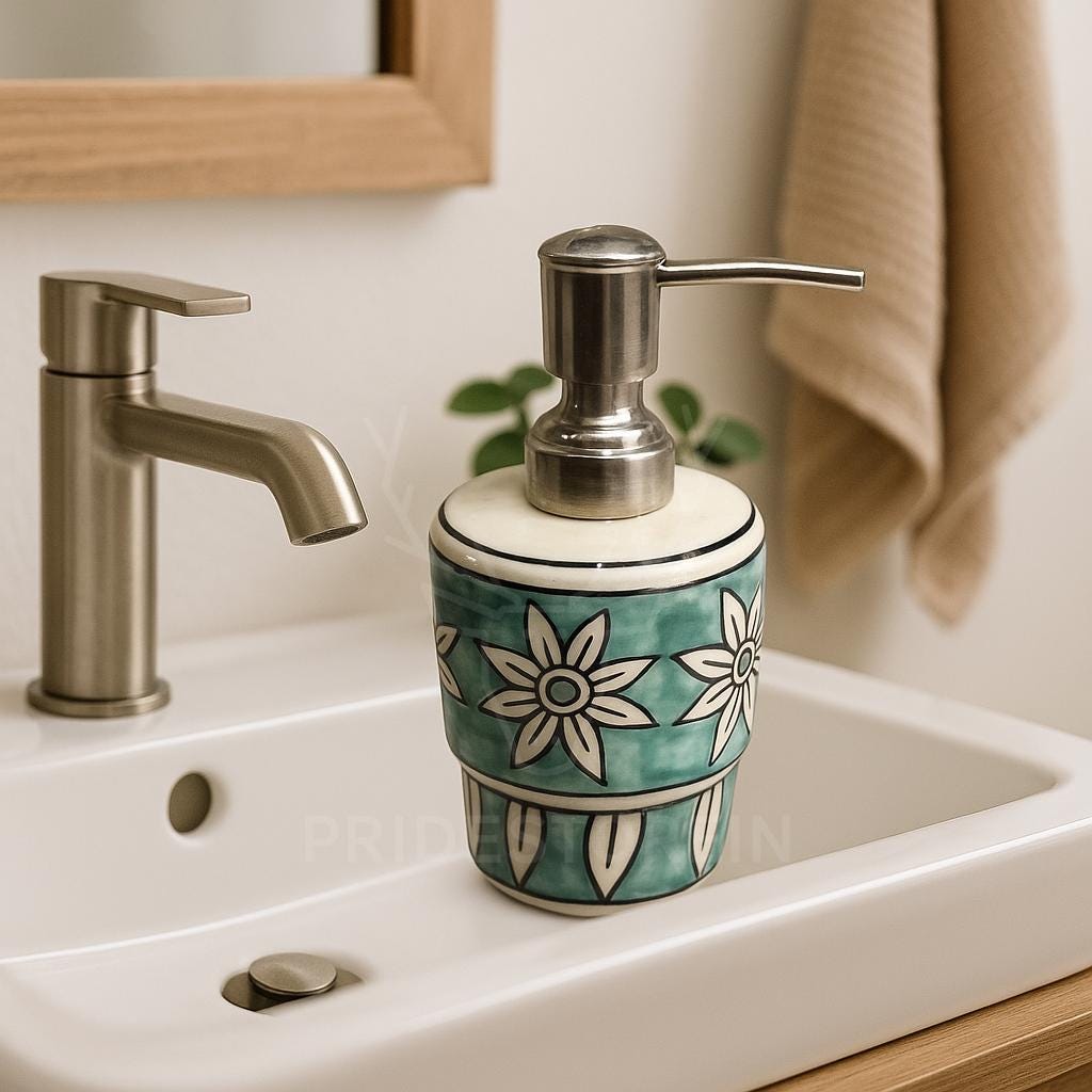 Blue Floral Ceramic Dispenser
