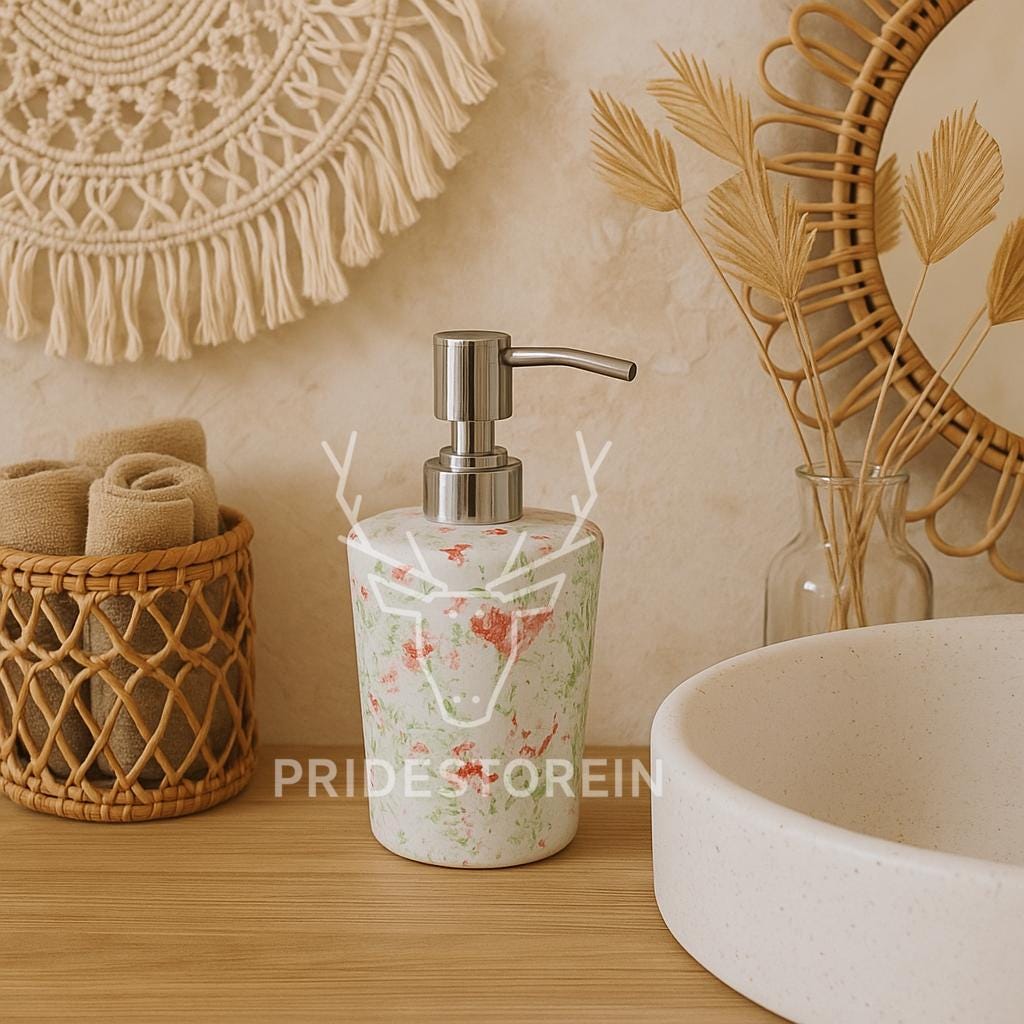 Coral Ceramic Soap Dispenser