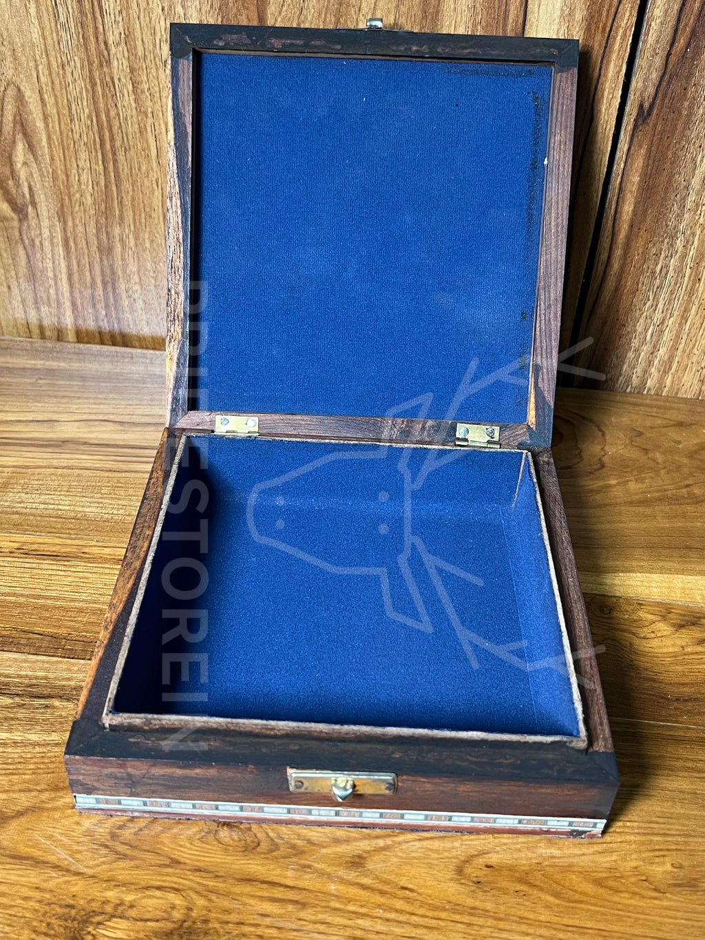 Wooden Jewelry Box - Yellow Floral Tile