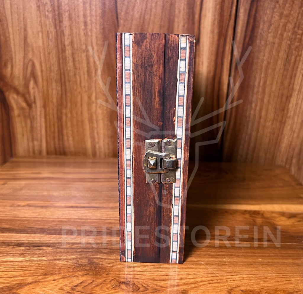 Wooden Jewelry Box - Yellow Floral Tile