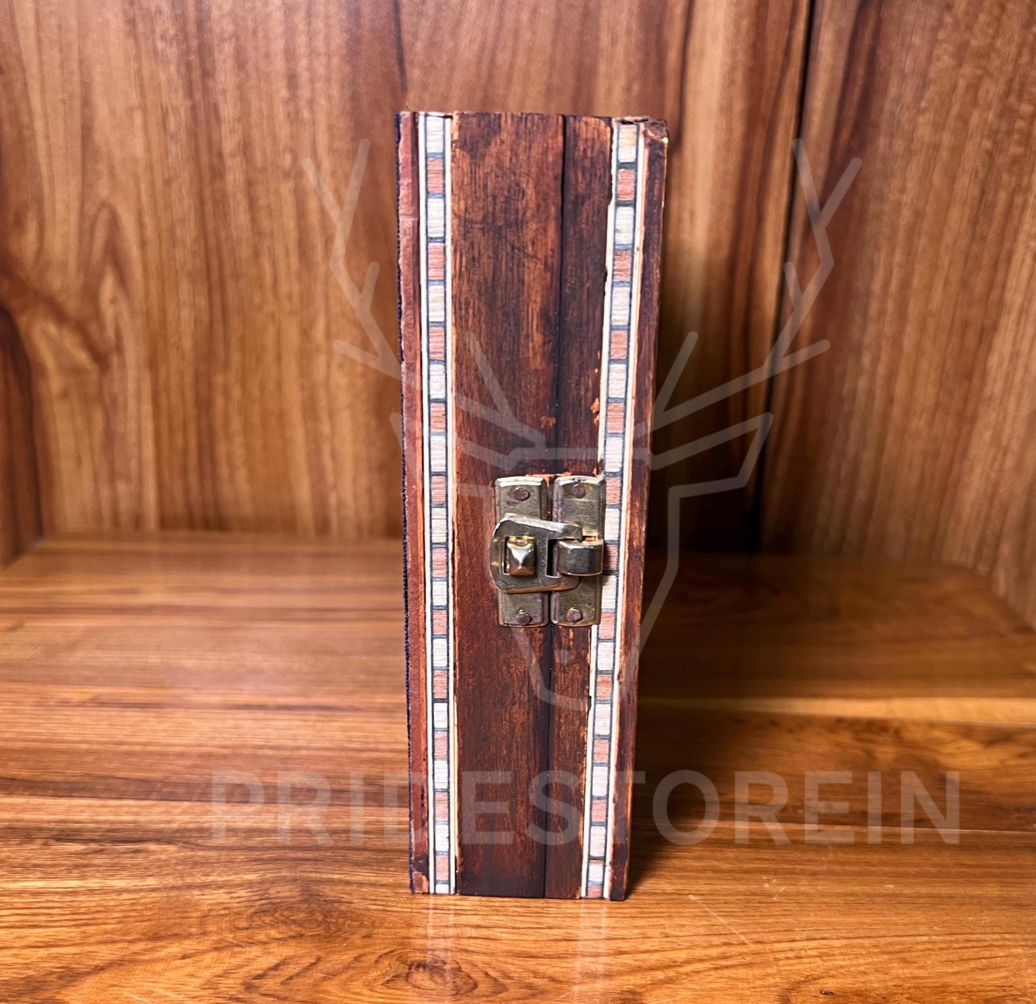 Wooden Jewelry Box - Yellow Floral Tile