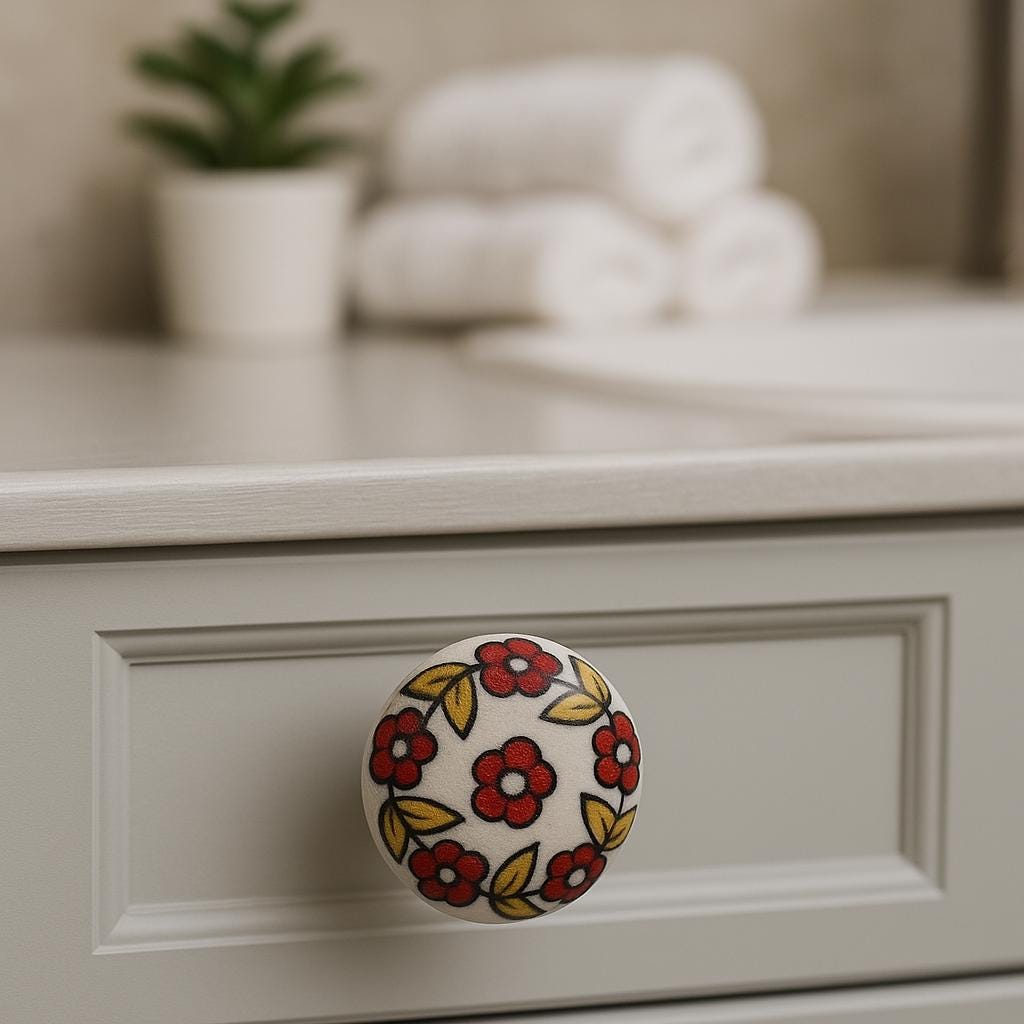 Colorful Flower Knobs Set
