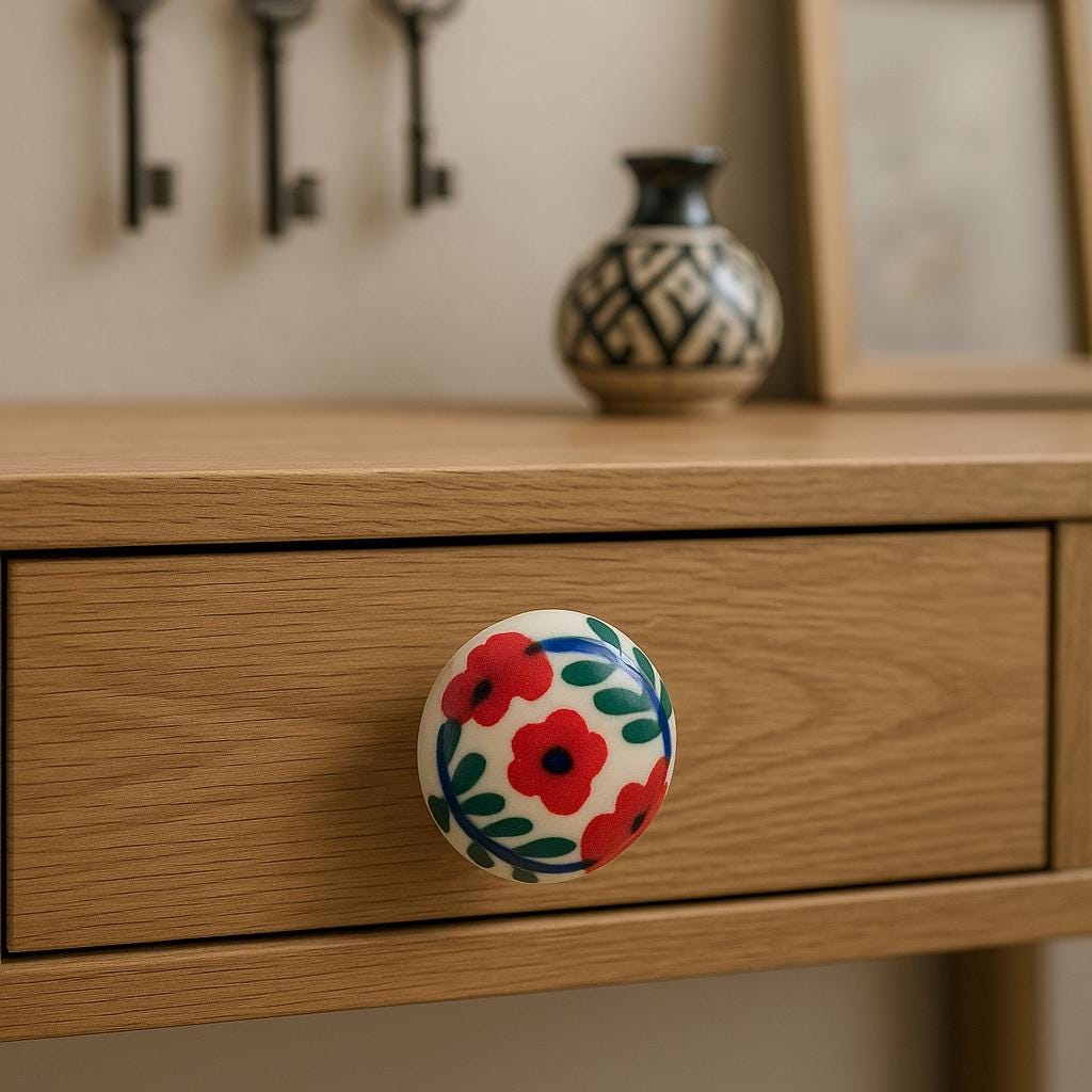 Colorful Flower Knobs Set