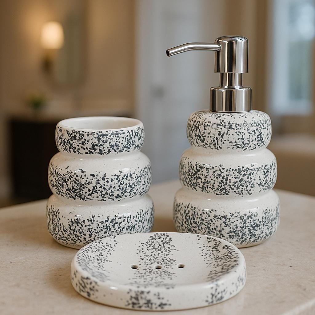 Chic Speckled Ceramic Set