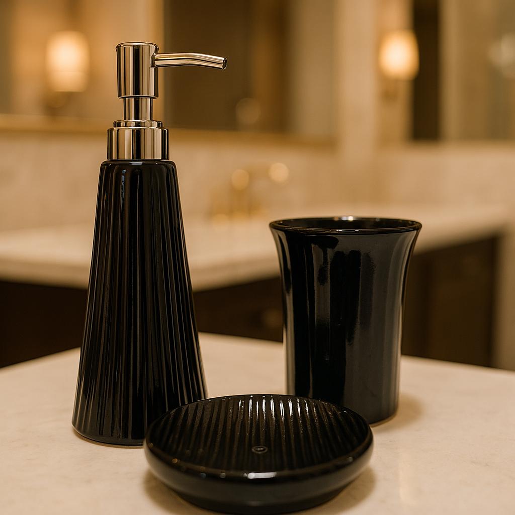 Modern Black Bath Set
