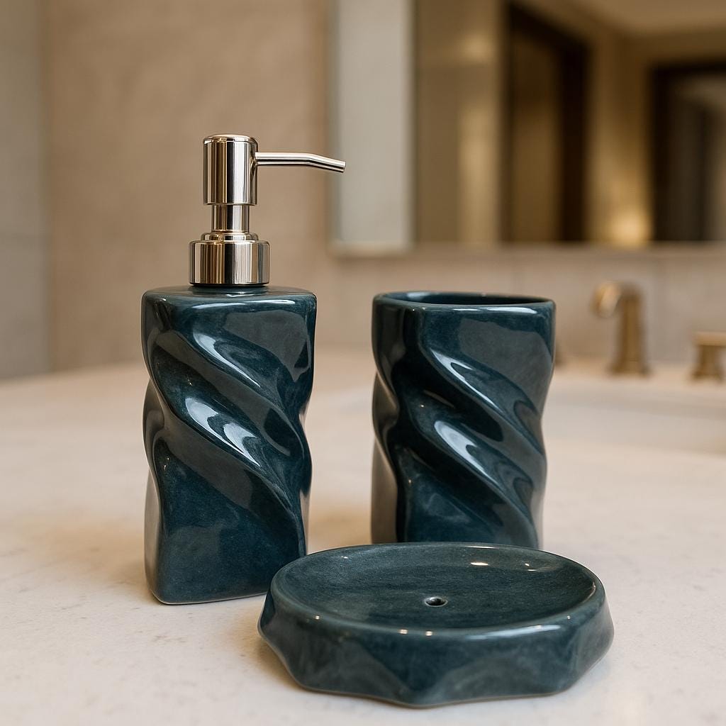 Elegant Green Bathroom Set