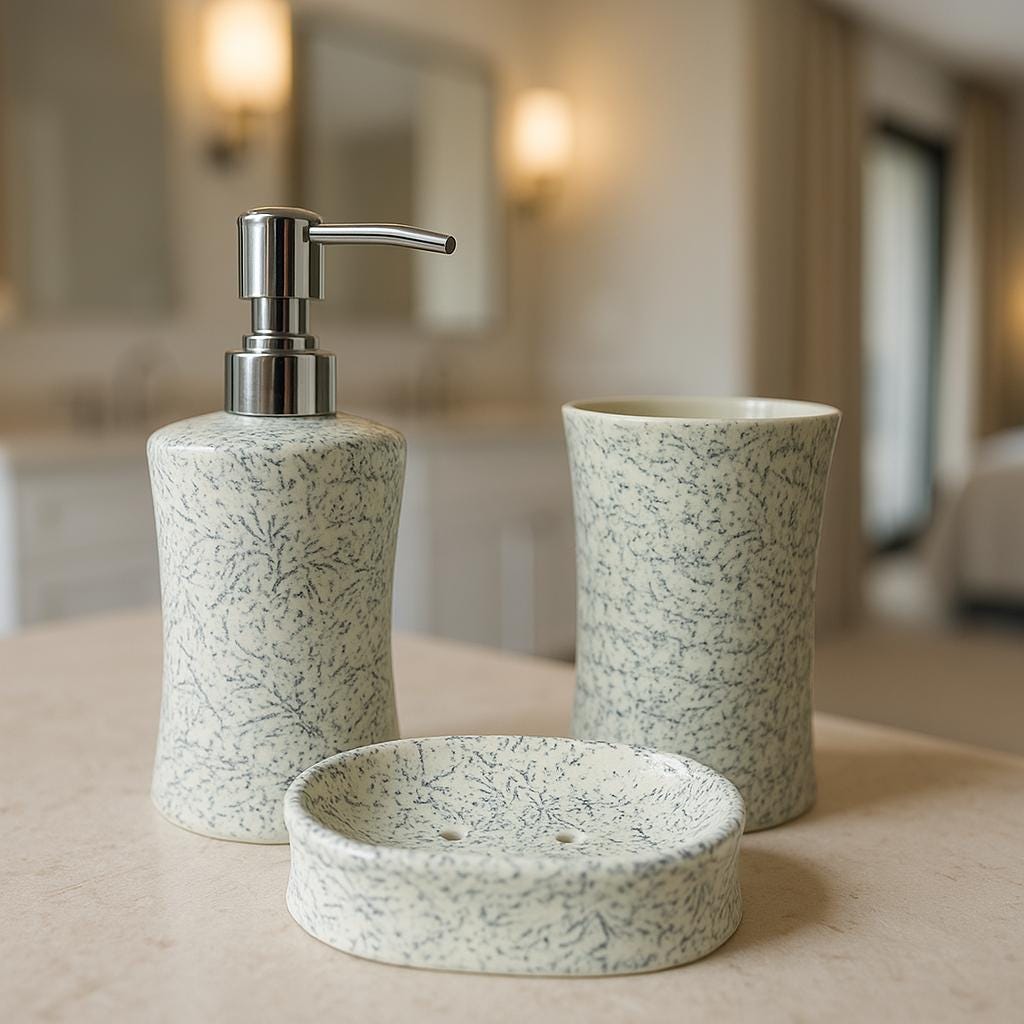 Speckled Ceramic Bath Set