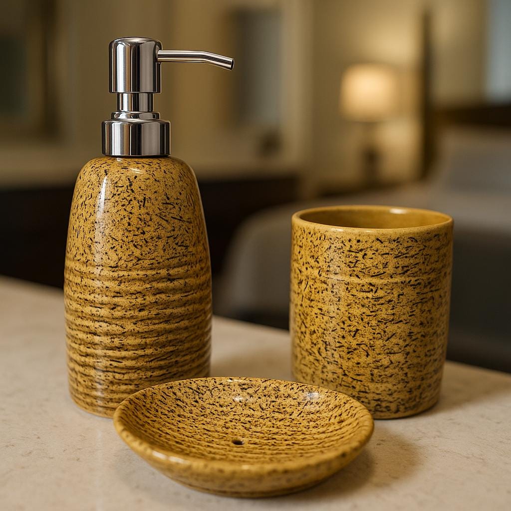 Handmade Ceramic Bath Set