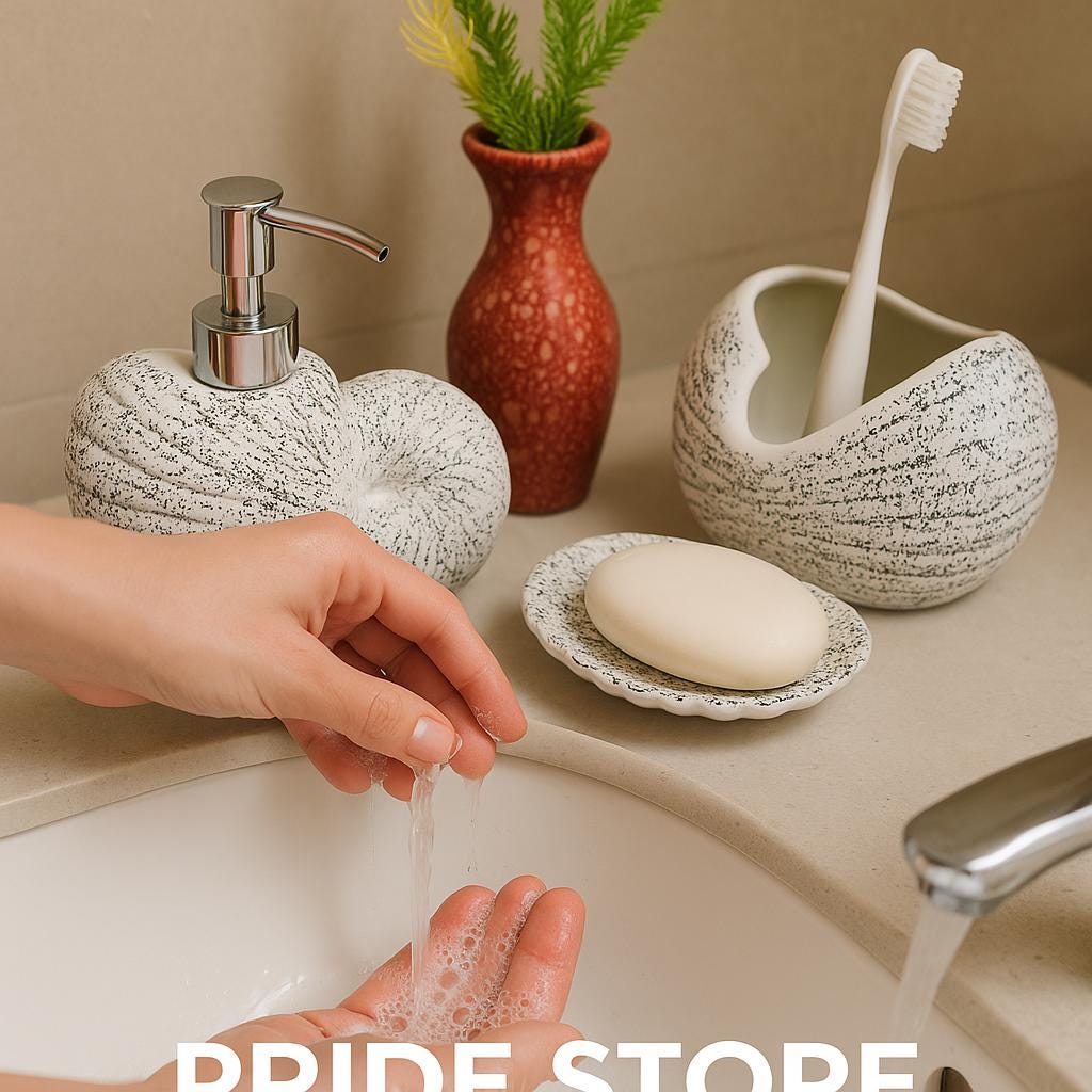 Coastal Ceramic Bath Set