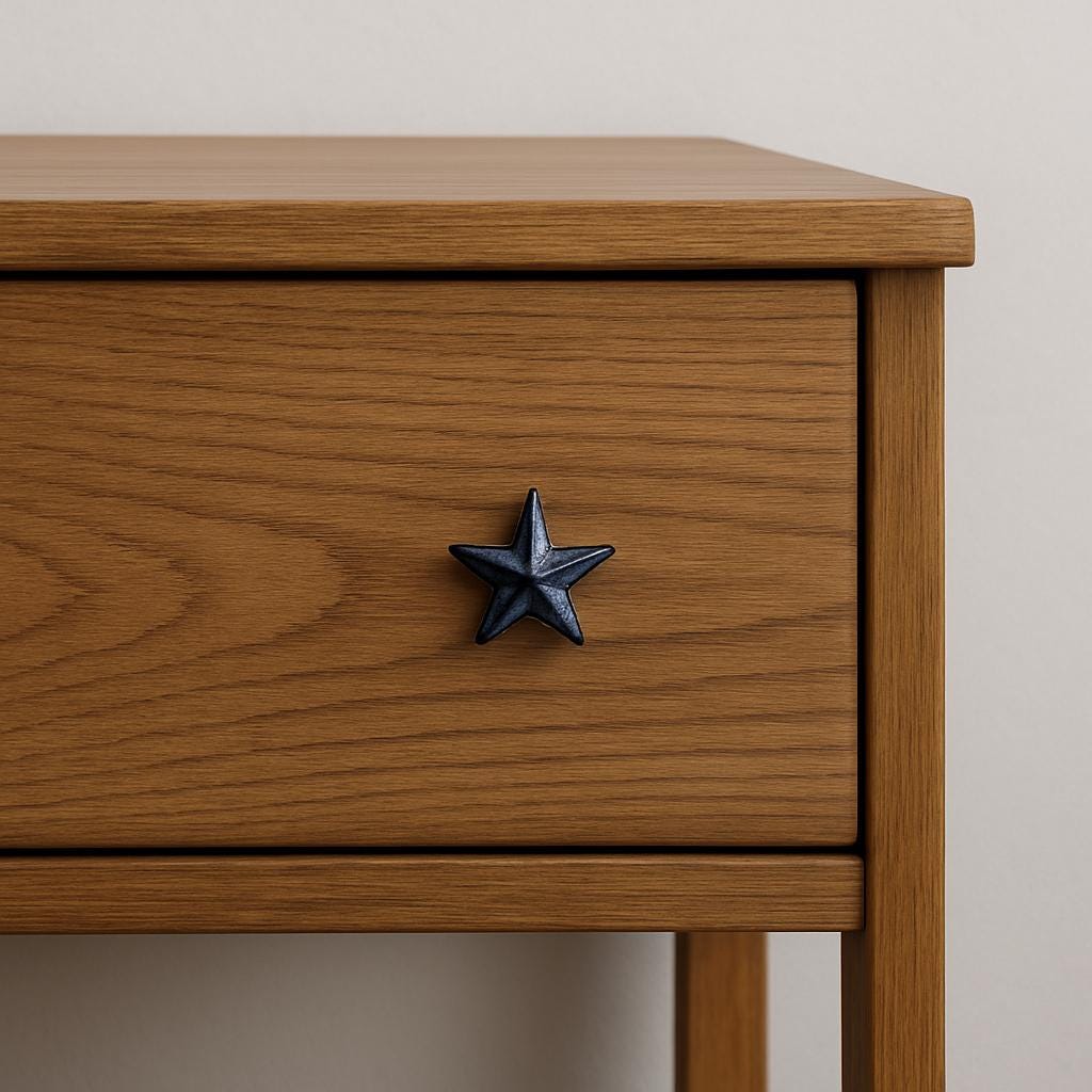 Rustic Iron Star Cabinet Knob