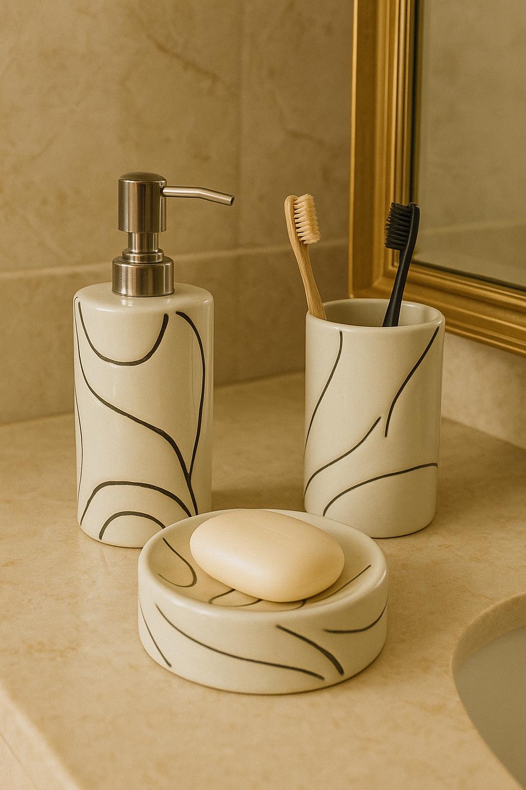 Minimalist Ceramic Bath Set