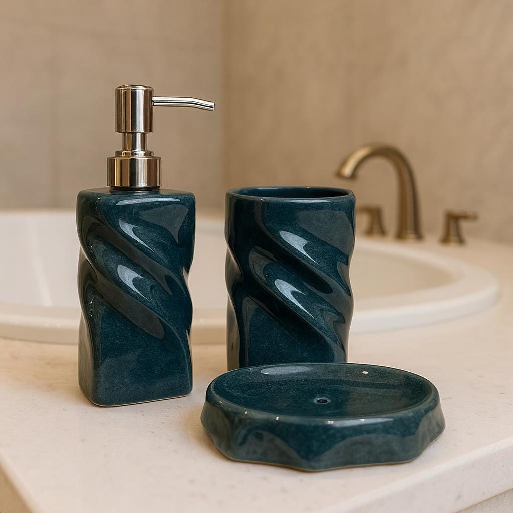 Elegant Green Bathroom Set