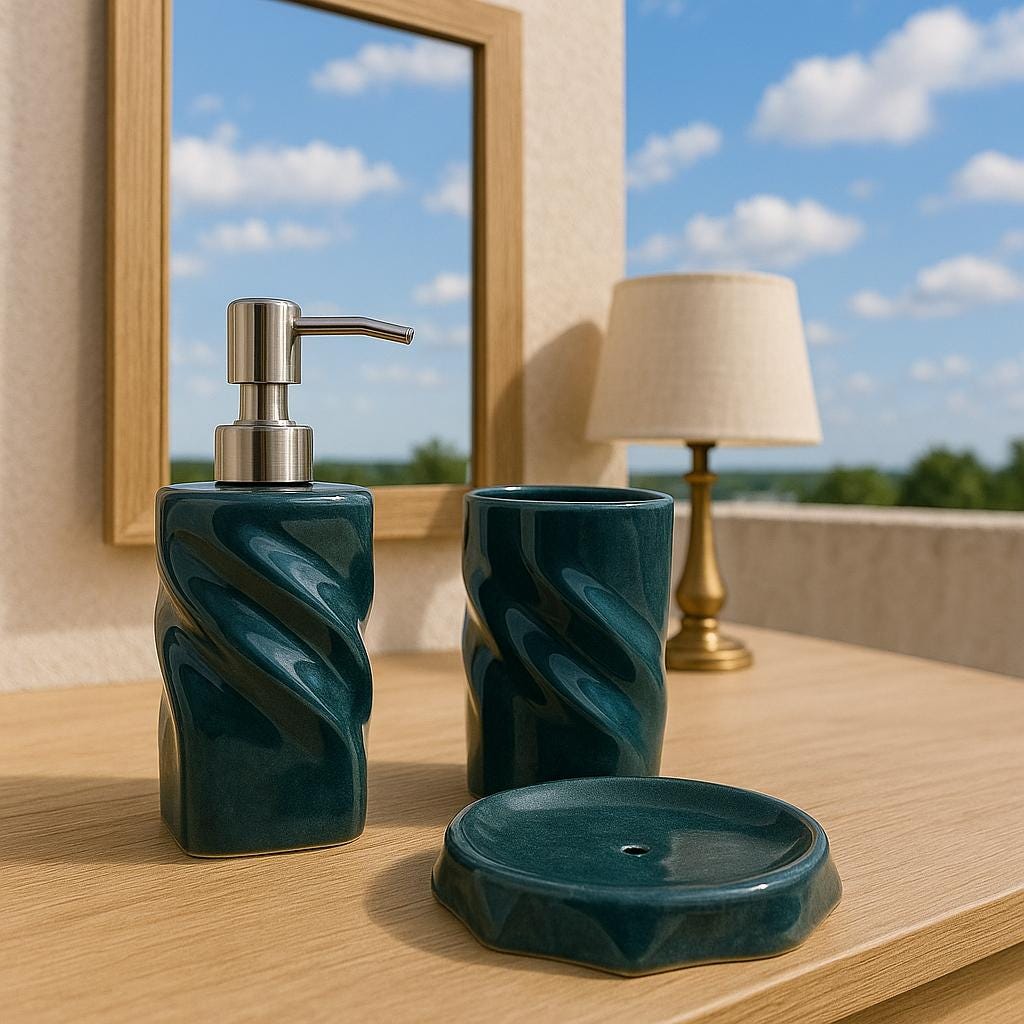 Elegant Green Bathroom Set