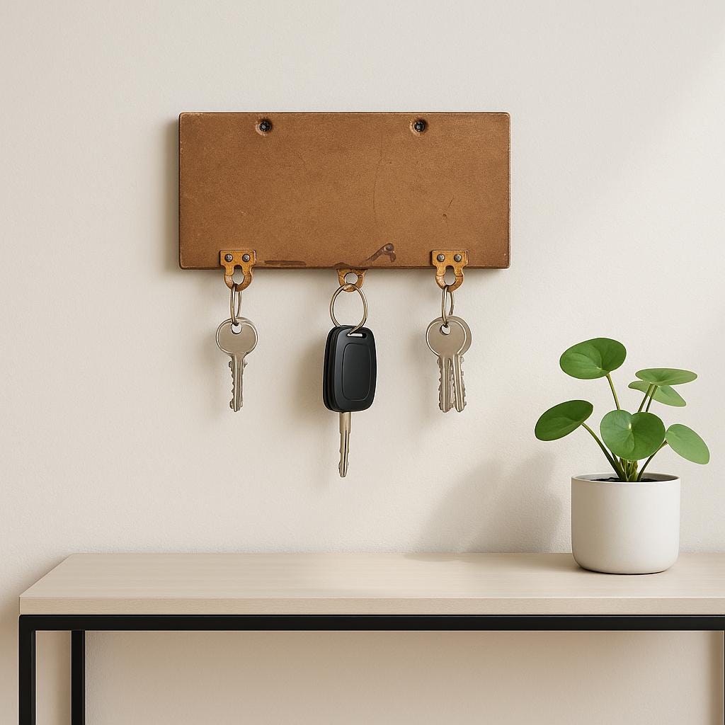 Rustic Wooden Wall Shelf - Vintage Style Home Decor for Organizing