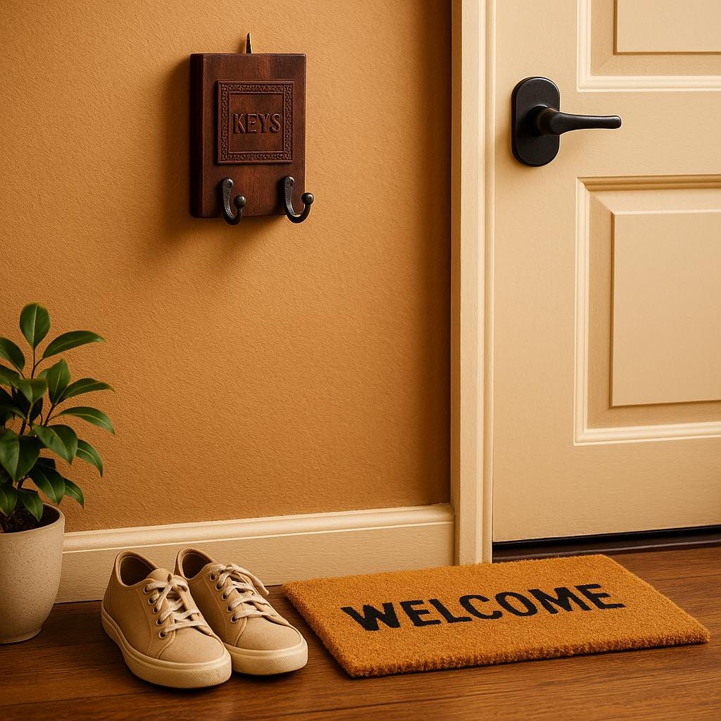 Wall Hook Shelf - Wooden Organizer with Hooks