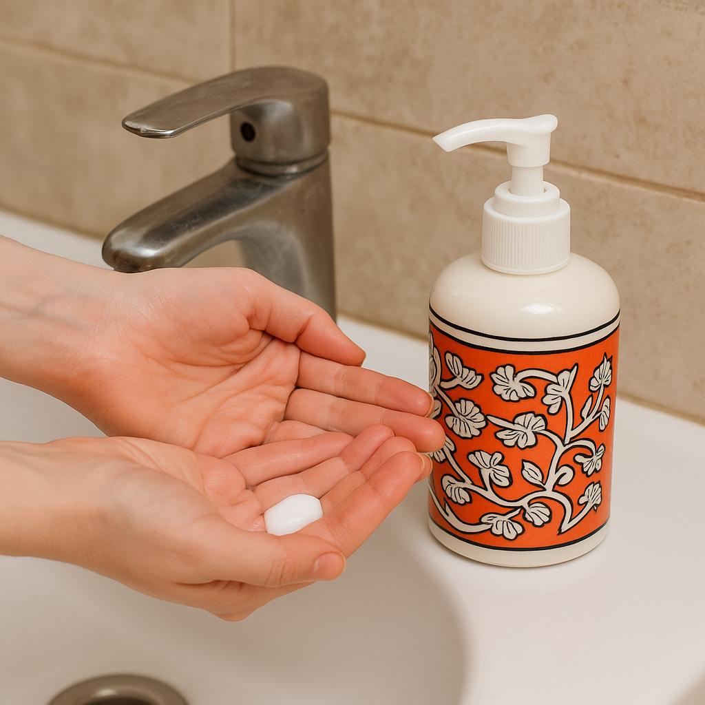 Colorful Floral Soap Dispenser