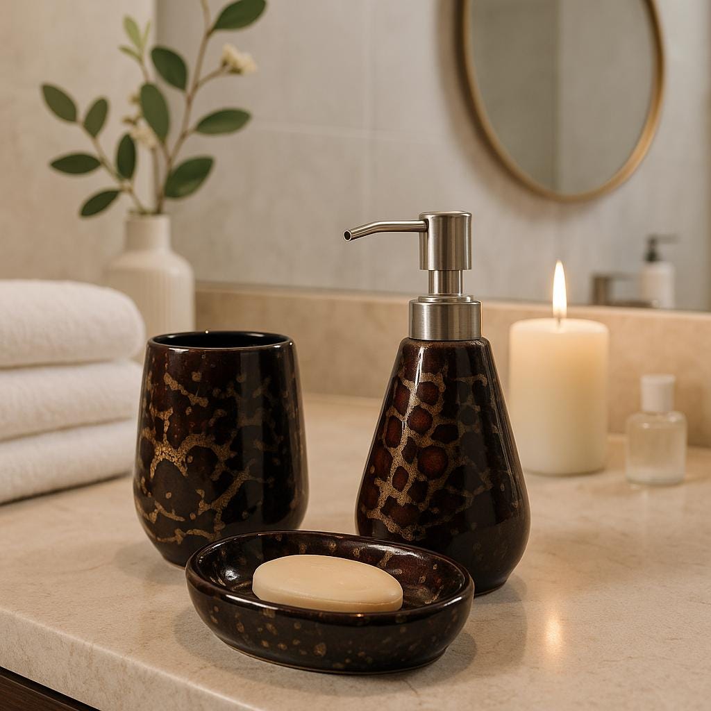 Modern Ceramic Bath Set