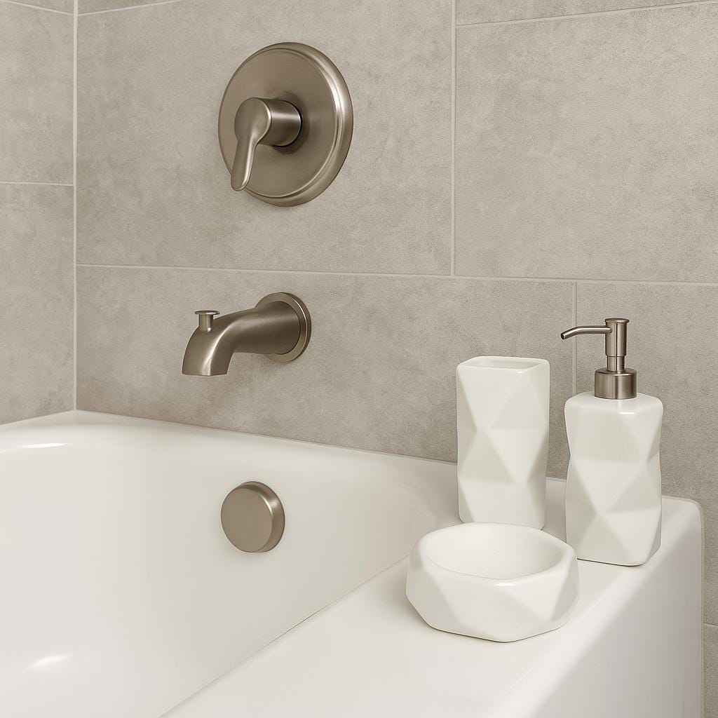 Chic Geometric Bath Set