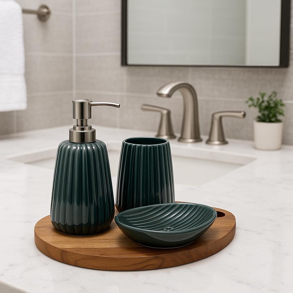 Modern Ceramic Bath Set 3pc