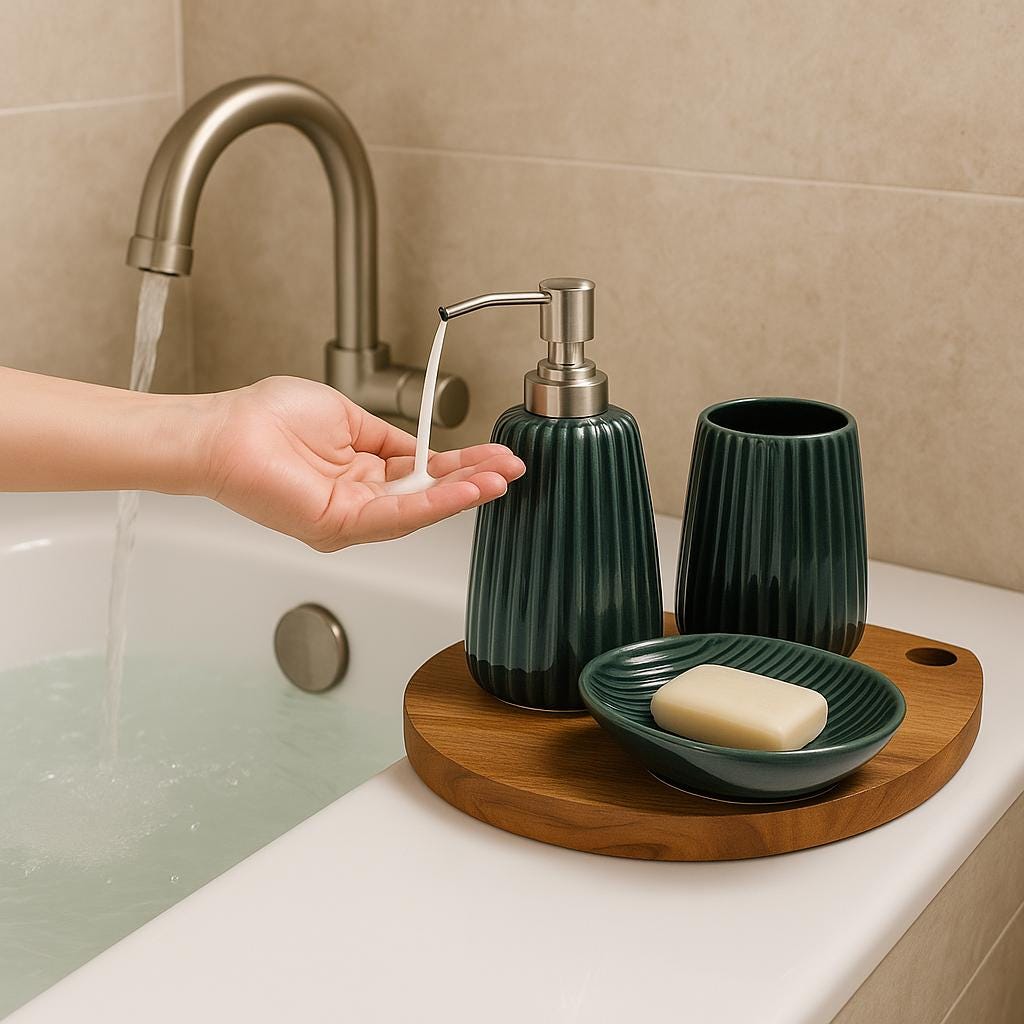 Modern Ceramic Bath Set 3pc