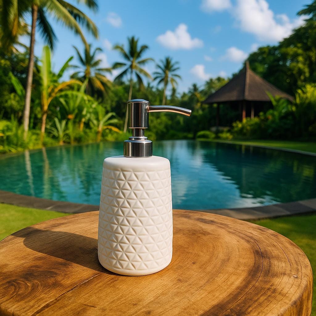 Sleek White Soap Dispenser