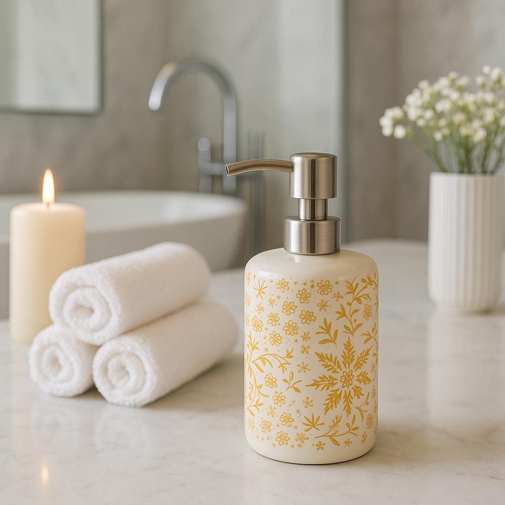 Vintage Floral Soap Dispenser