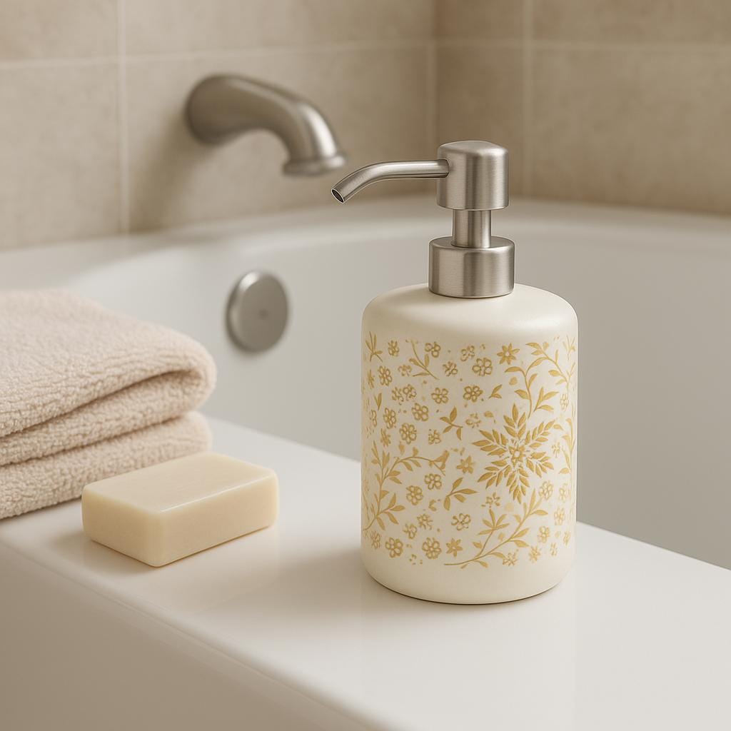 Vintage Floral Soap Dispenser