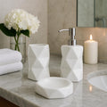 White Ceramic Bathroom Set - 3 Piece