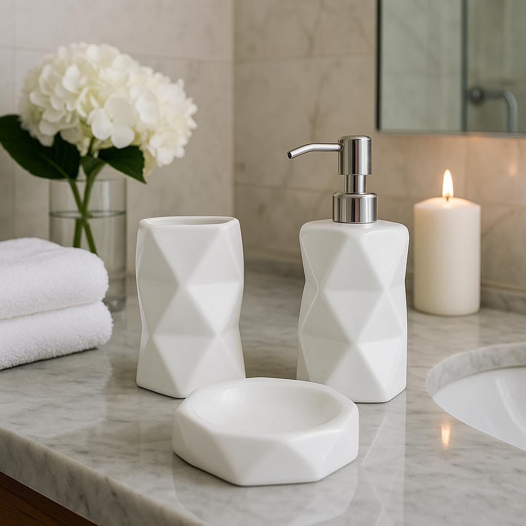 Chic Ceramic Bath Set 3pc