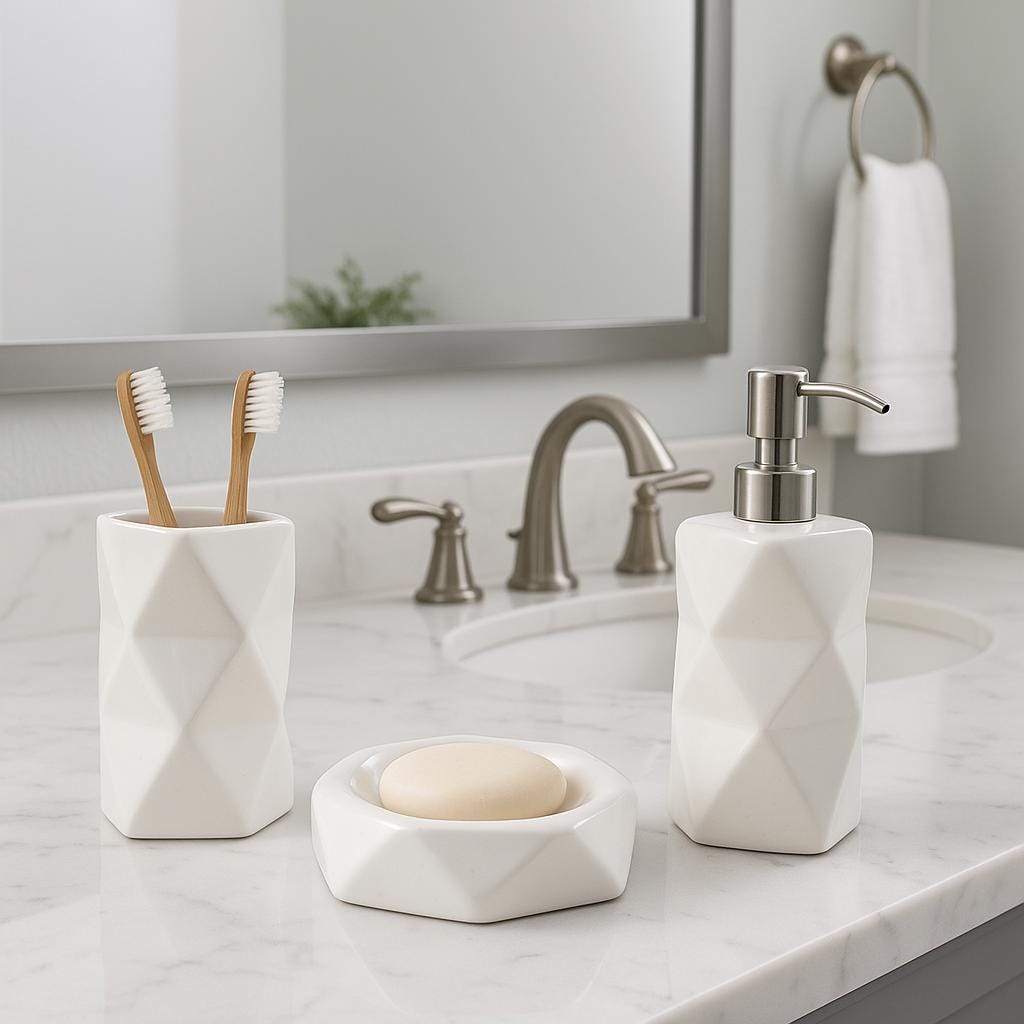 Chic Ceramic Bath Set 3pc