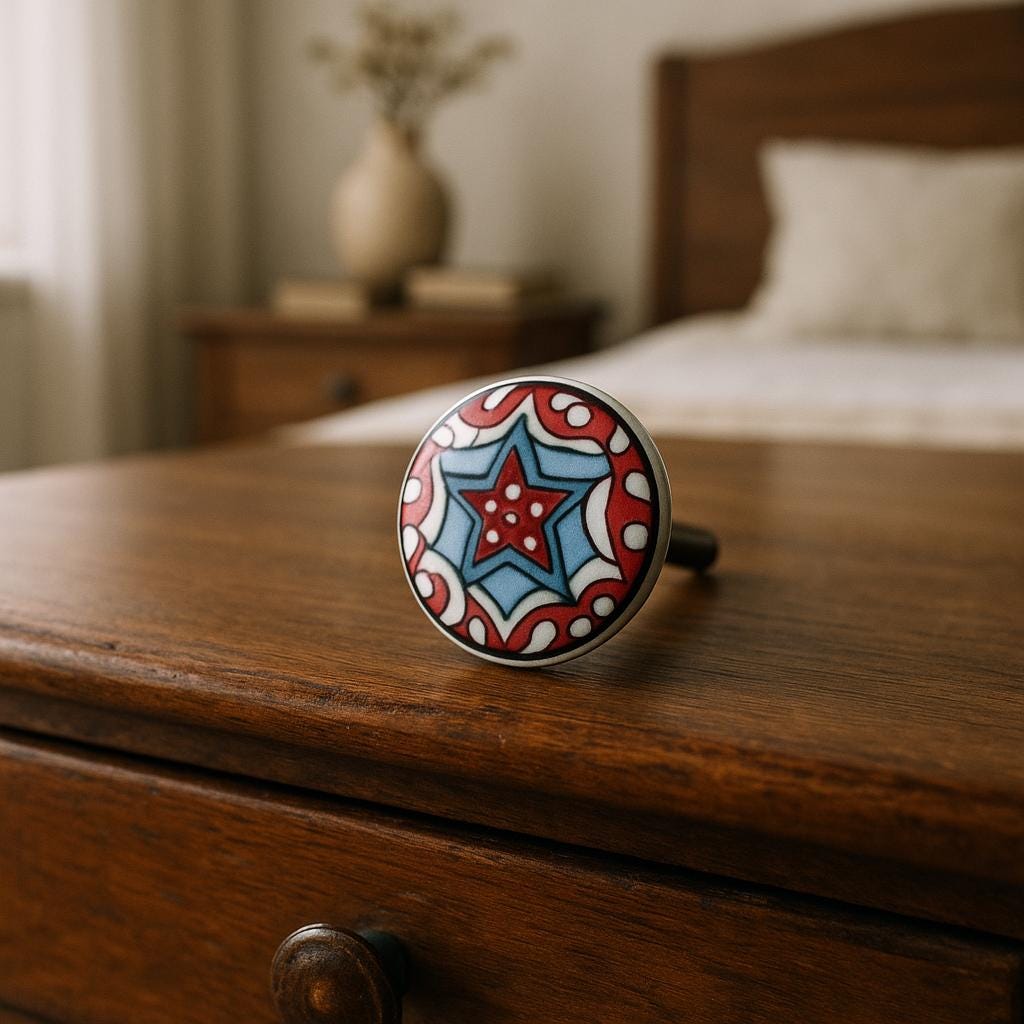 Star Pattern Ceramic Knobs Set